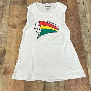 2018 Lollapalooza Music Festival Tank White Women’s M